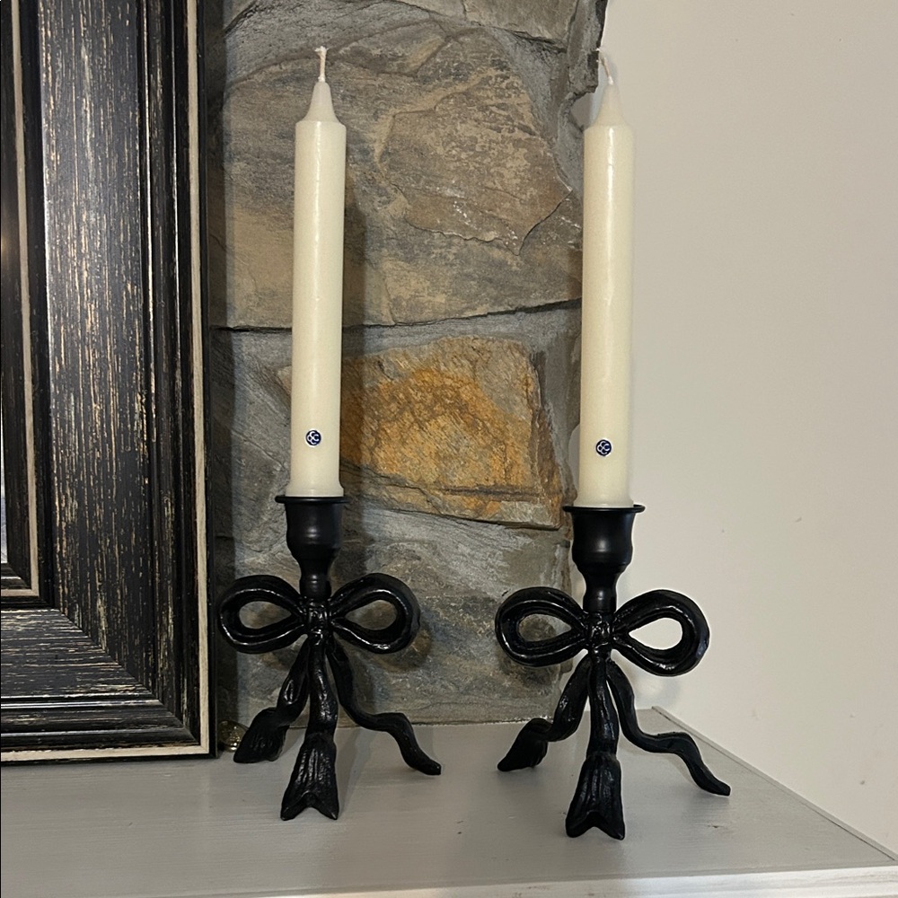 Elegant Black Candle Holders